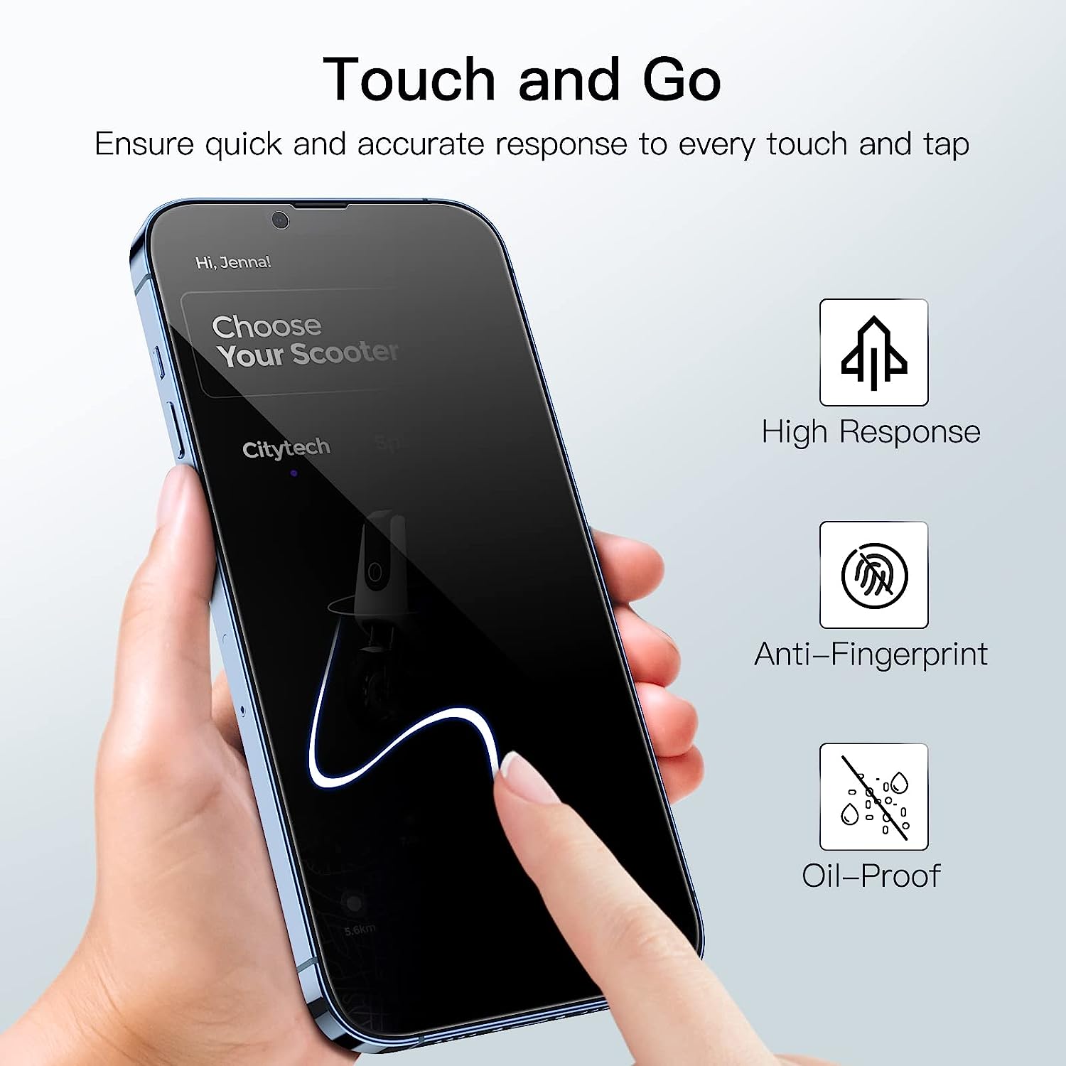 Folie Sticla Privacy Daden MaxProtection pentru iPhone 14 Plus, Full Cover, Protectie Profesionala, Ultra Rezistenta, Calitate Premium
