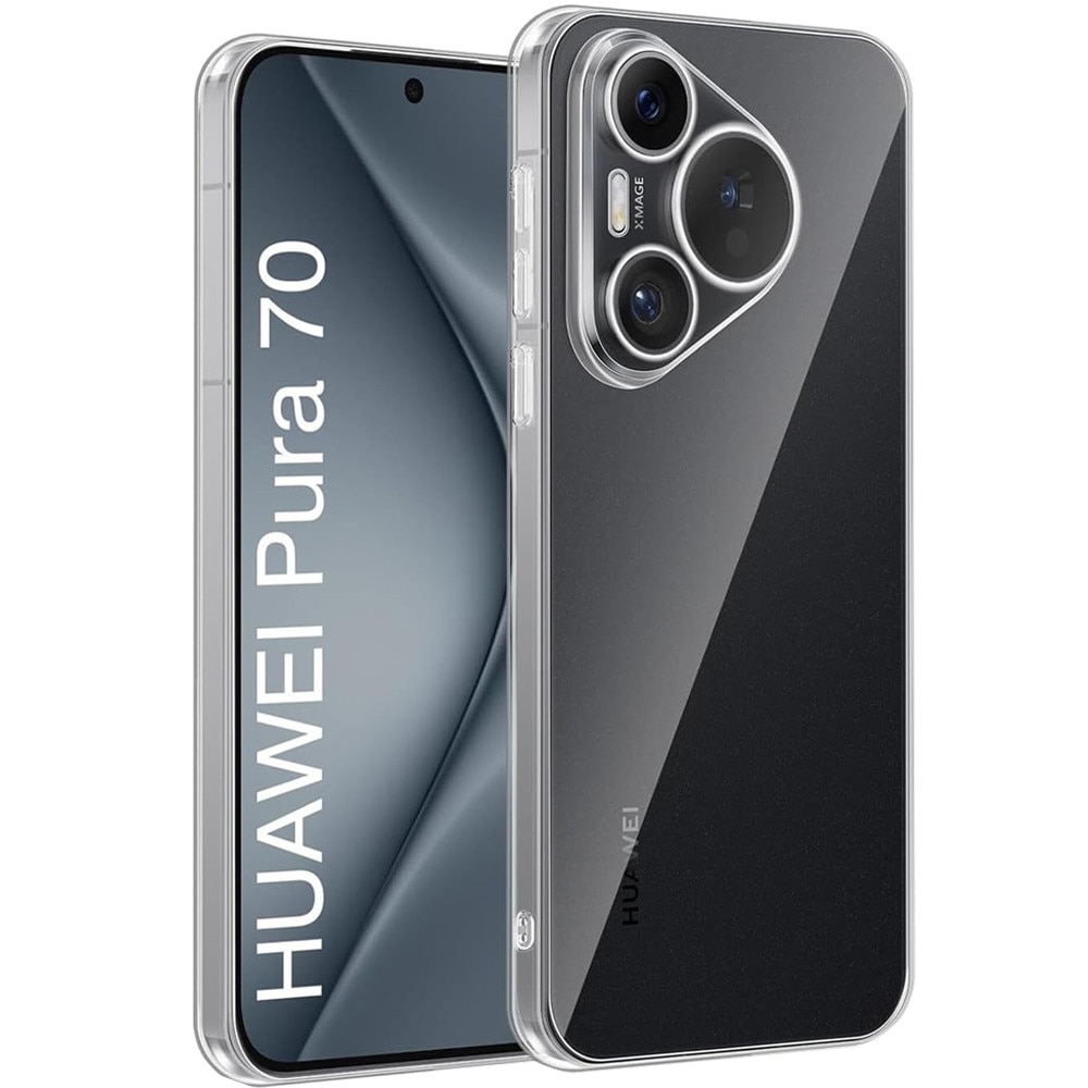 Husa de protectie, GUIXUAN, TPU, Compatibil cu HUAWEI Pura 70, Protectie Antisoc, Compatibil Incarcare Wireless, Transparent