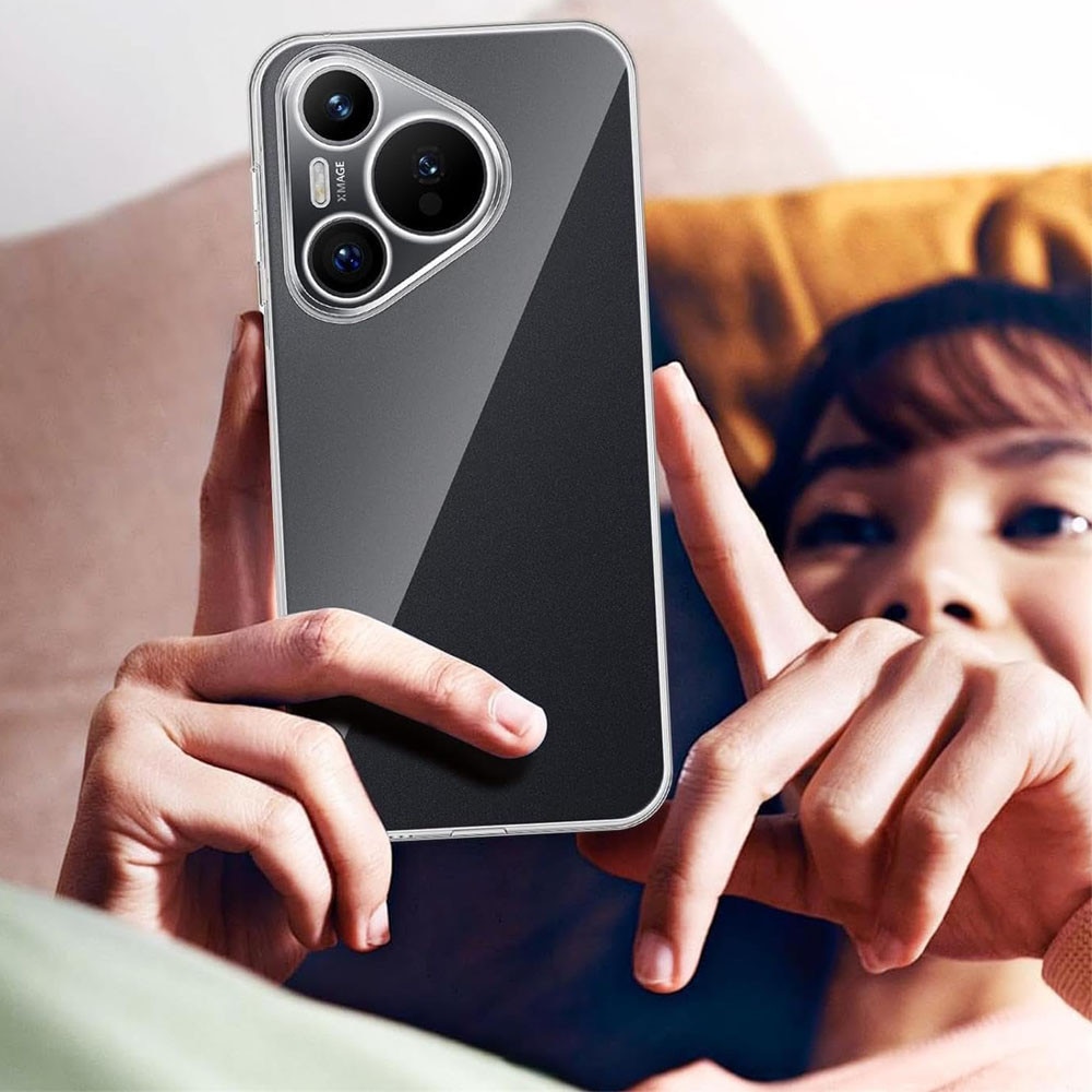 Husa de protectie, GUIXUAN, TPU, Compatibil cu HUAWEI Pura 70, Protectie Antisoc, Compatibil Incarcare Wireless, Transparent