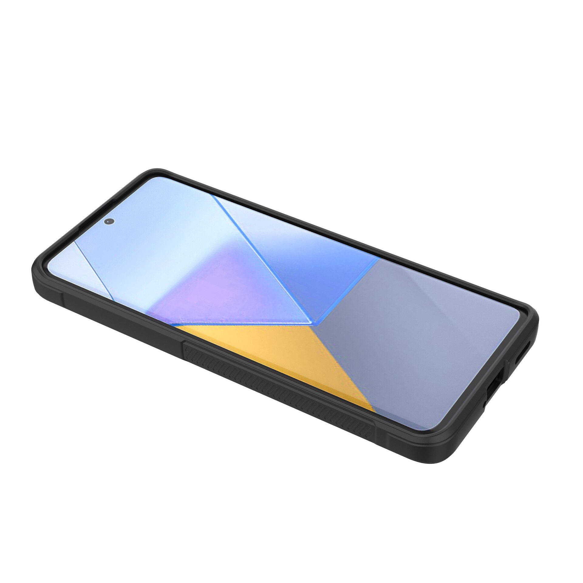 Husa telefon, pentru Xiaomi Redmi Note 13 Pro Plus 5G Heavy Duty 3D cu dungi senzoriale Soft Silicone Full Portection Rezistent la socuri, Negru intens