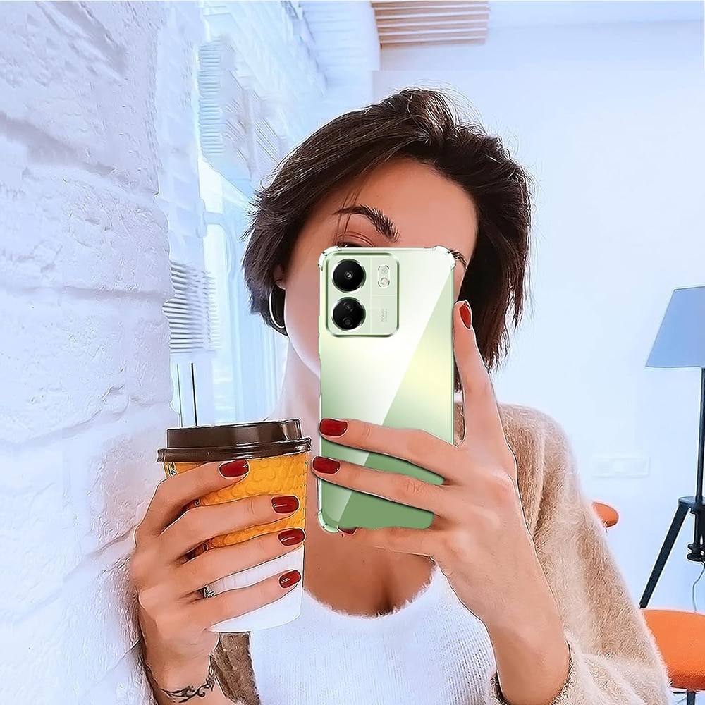 Husa protectie Mat-Tech compatibila cu Xiaomi Redmi 13C 4G / Poco C65, Protectie Camera, Colturi anti-soc, Decupaje Precise, Rezistenta la impact, Margini ridicate pentru protectia ecranului, Transparenta
