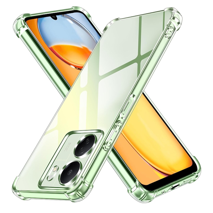 Husa protectie Mat-Tech compatibila cu Xiaomi Redmi 13C 4G / Poco C65, Protectie Camera, Colturi anti-soc, Decupaje Precise, Rezistenta la impact, Margini ridicate pentru protectia ecranului, Transparenta