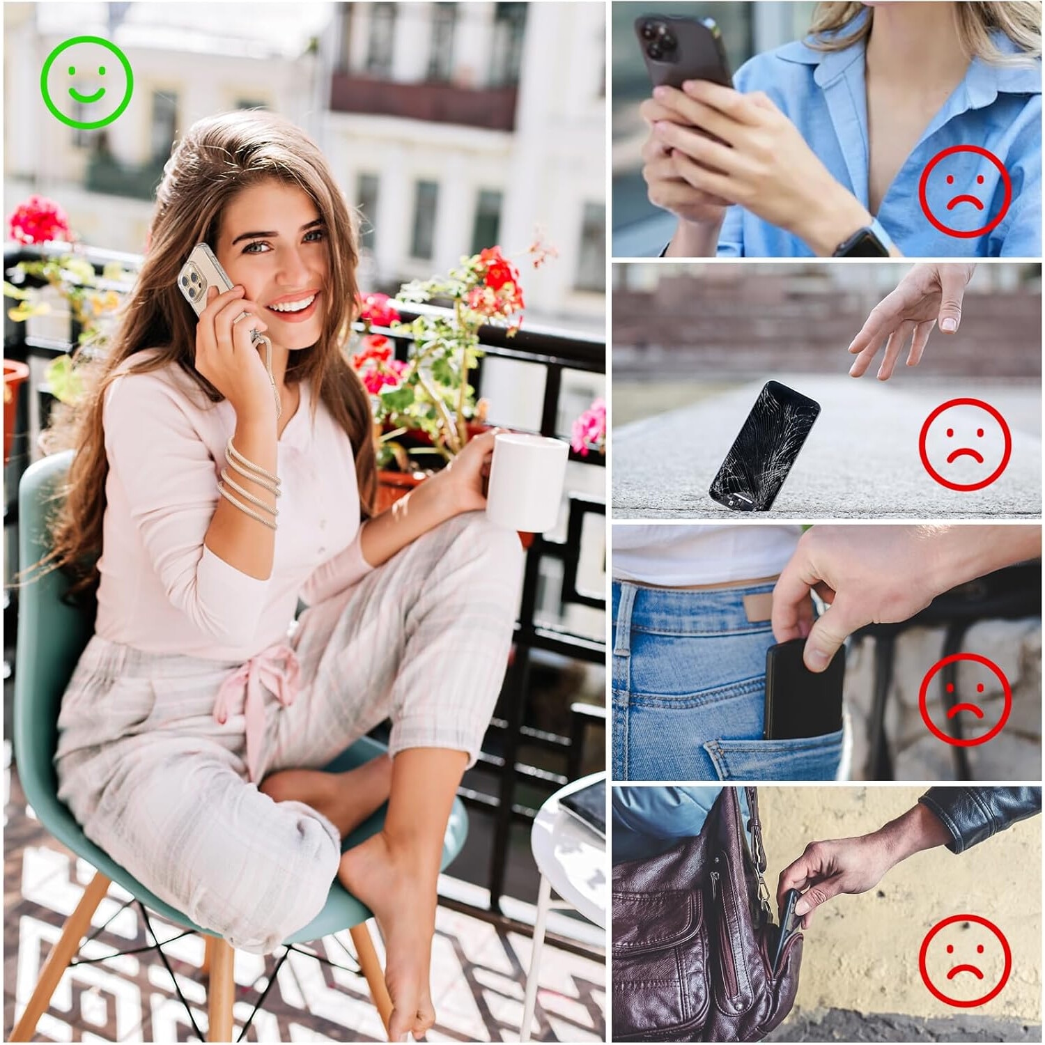 Husa Transparenta pentru iPhone 16 Pro Max, Antisoc, cu Snur Reglabil Integrat, Protectie Superioara, Auriu