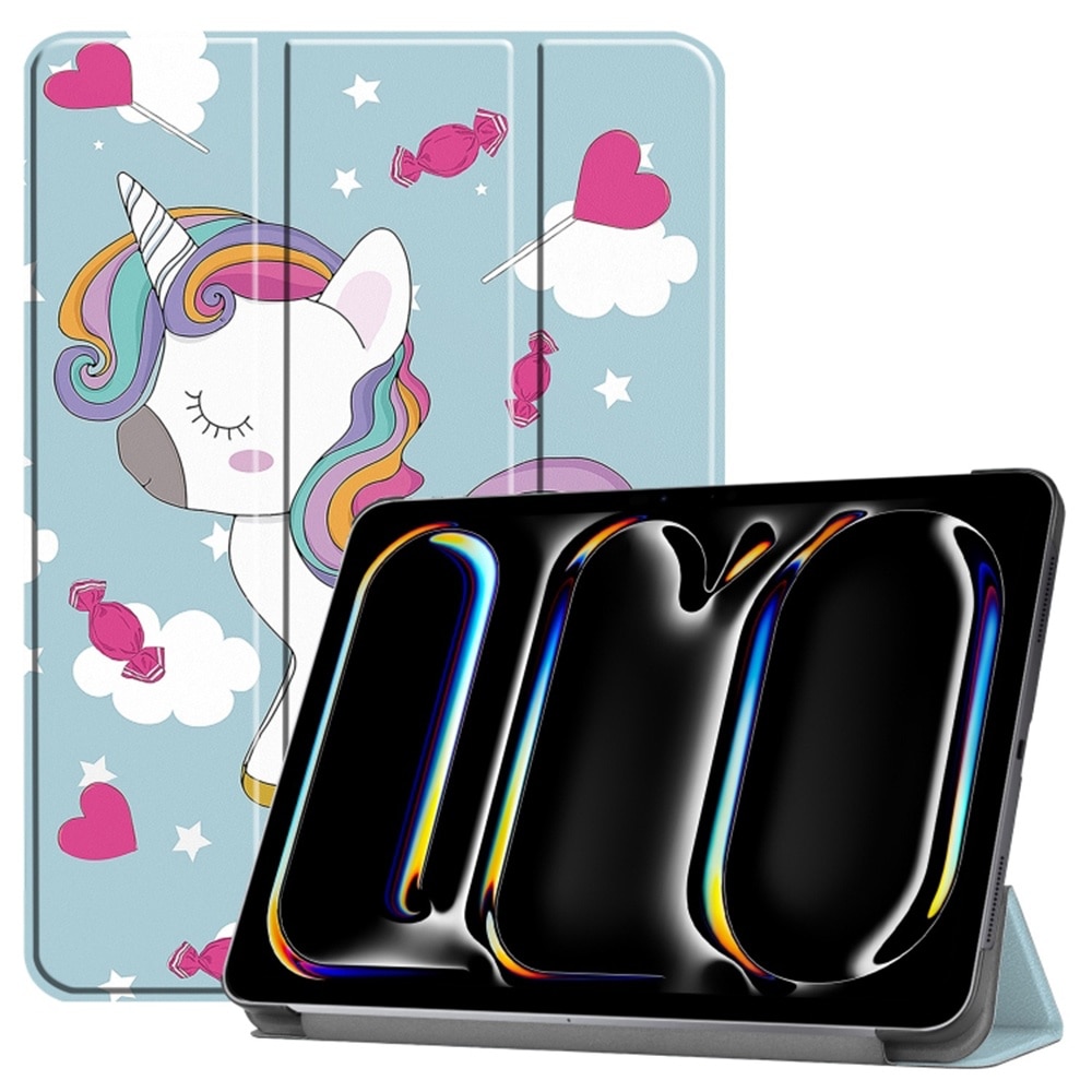 Husa compatibila cu Apple iPad Pro 11 (2024), 11.0 inchi, Tip carte, Bounce Comando, Protectie completa, Stand, Unicorn
