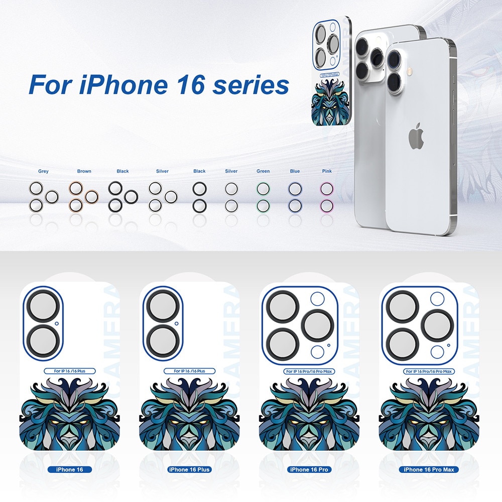 Folie telefon Lito S+ Camera Glass Protector Antisoc Galben pentru iPhone 16 Pro/Pro Max