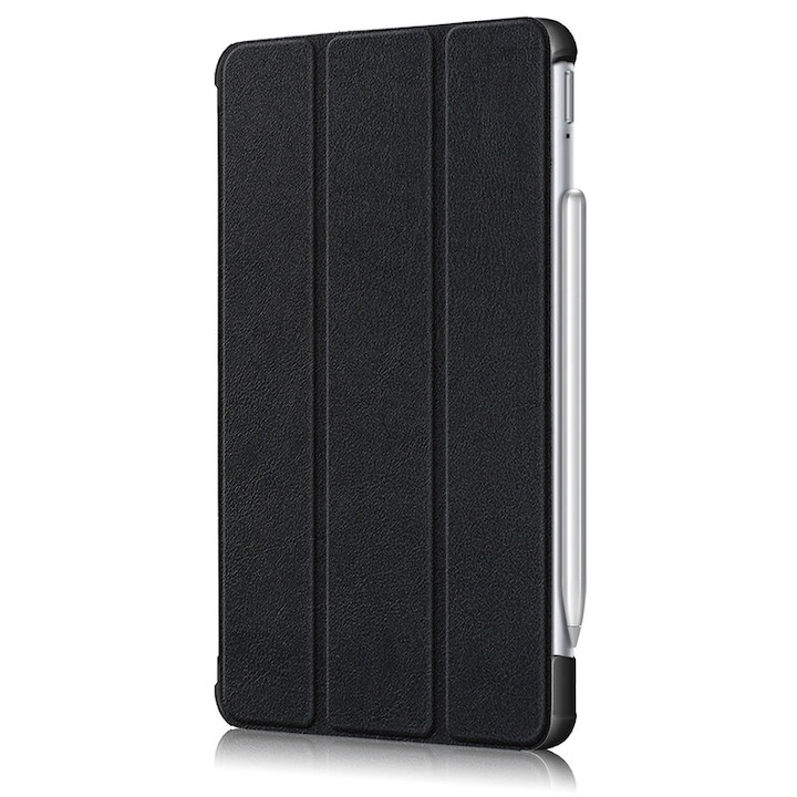 Husa book cover compatibila cu Huawei MatePad Pro 11 2022, piele ecologica, Black