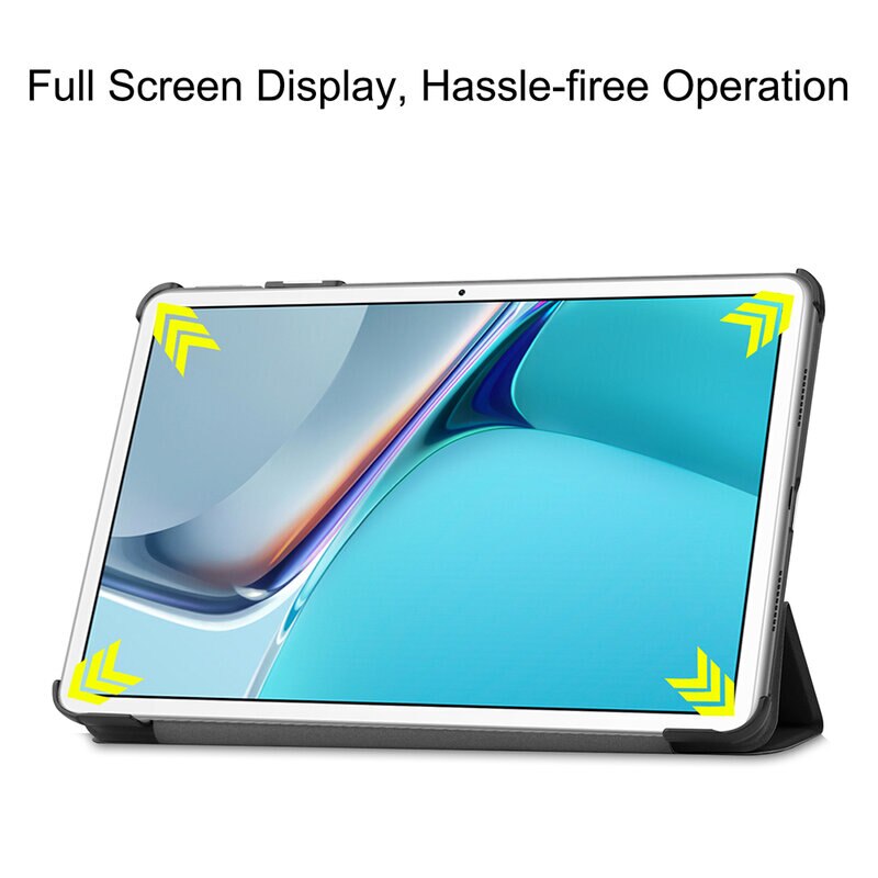 Husa book cover compatibila cu Huawei MatePad Pro 11 2022, piele ecologica, Black