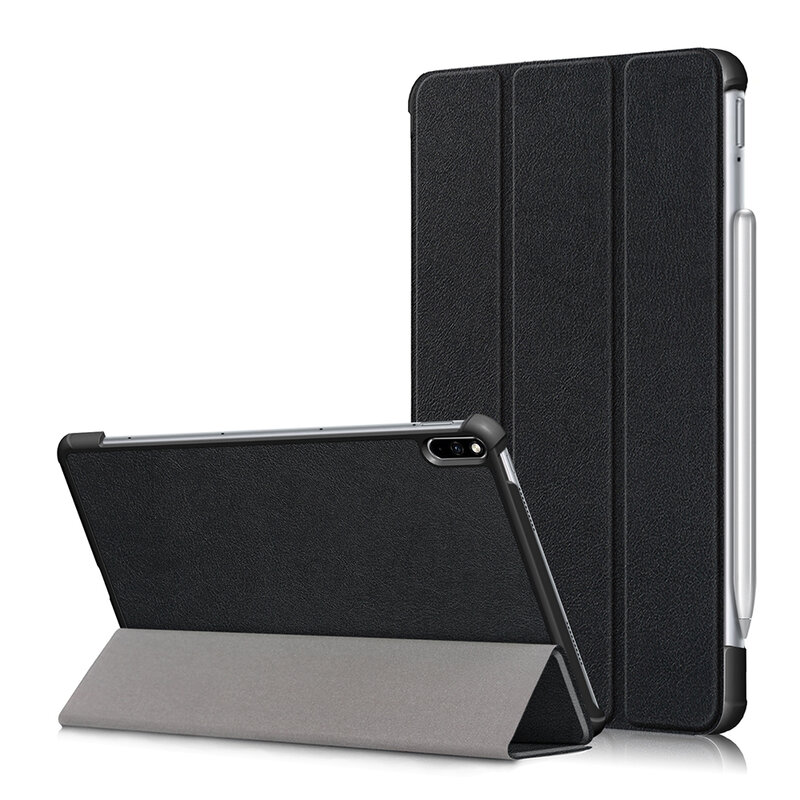 Husa book cover compatibila cu Huawei MatePad Pro 11 2022, piele ecologica, Black