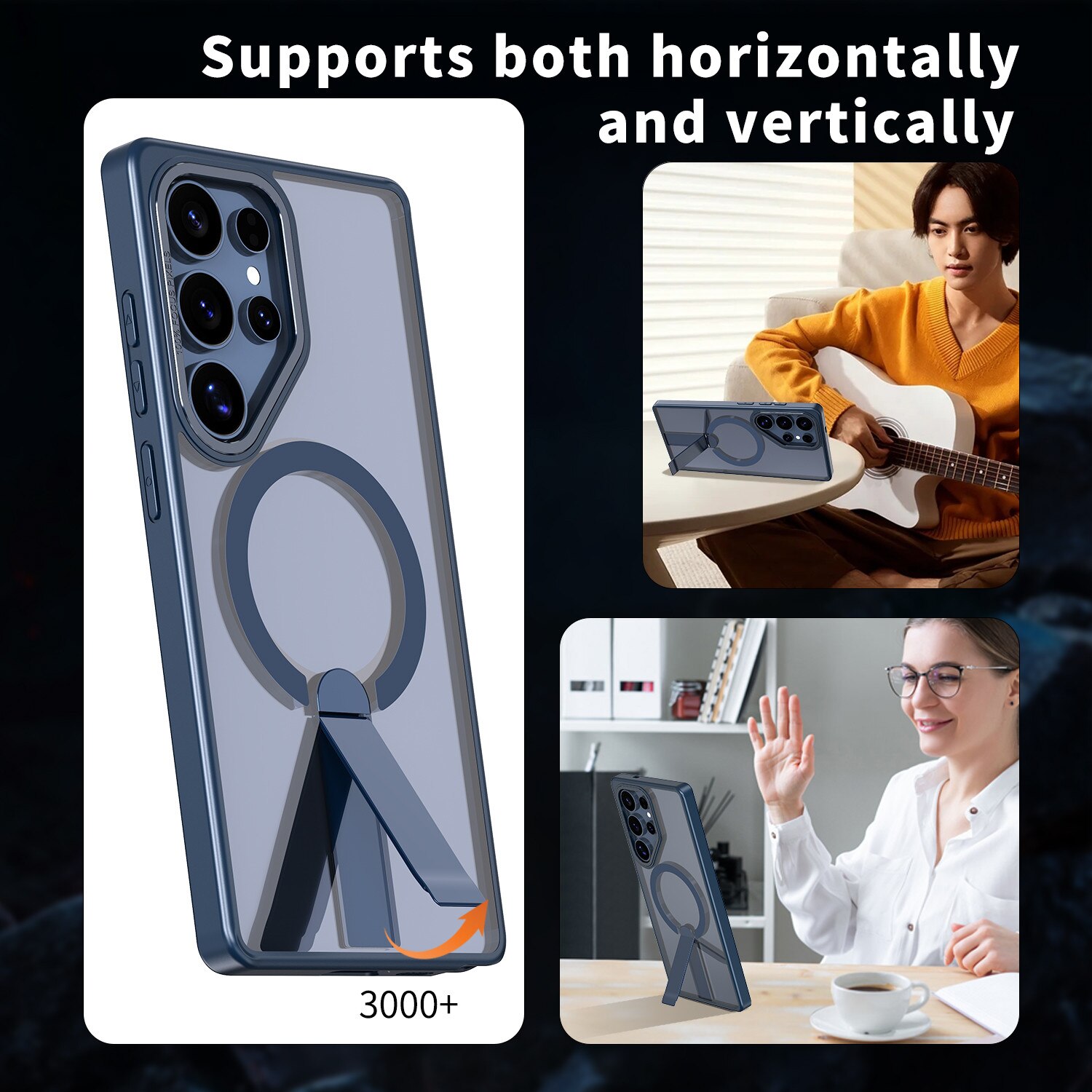 Husa de protectie pentru Samsung Galaxy S26 Ultra Compatibila cu MagSafe, Kickstand Metalic, TPU + Acril, Blue – Protectie Premium si Design Elegant