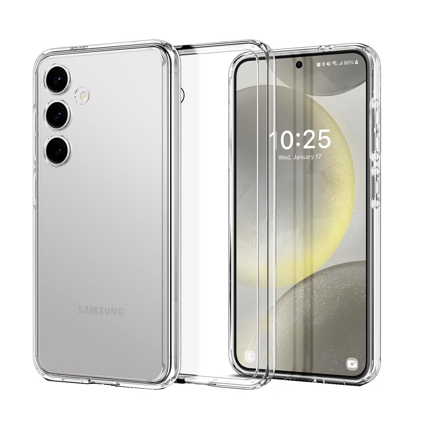 Husa protectie compatibila cu Samsung Galaxy A16, din silicon transparent, Slim, perfect fit, anti alunecare, protectie camera, ISAG