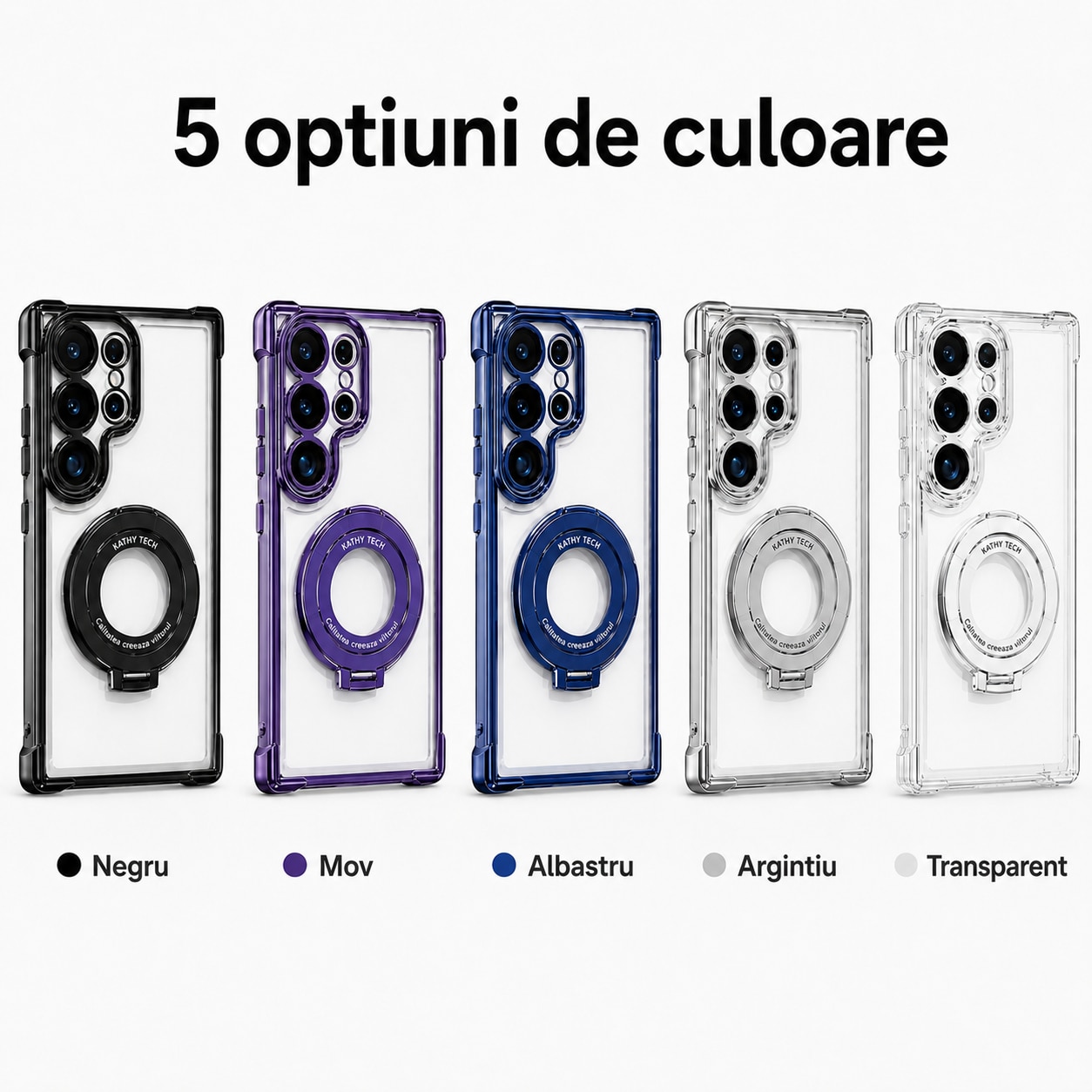 Husa telefon compatibila cu Samsung Galaxy S26 Ultra, Protectie Colturi, Ultra Protect, Anti-Shock Protection Hard, Technology Air Cushion, Crystal Clear-Negru carbon