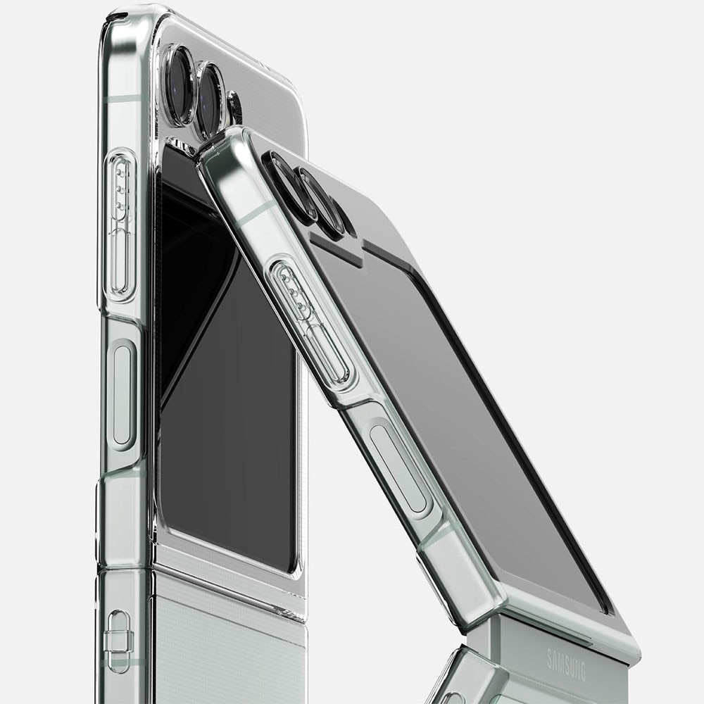 Husa telefon compatibila, GUIXUAN, Samsung Galaxy Z Flip 6, Policarbonat, MagSafe, Anti-zgarieturi, Transparent