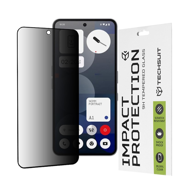 Folie pentru Nothing Phone (3a) / (3a)A Pro - Techsuit 111D Privacy FullA Glue - Black