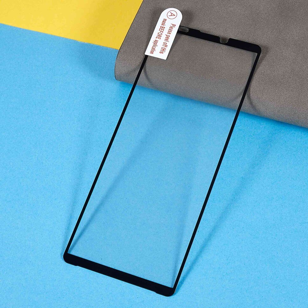 Sticla de protectie Full Glue pentru Sony Xperia 10 IV, 9H, 0,3mm, neagra, set complet