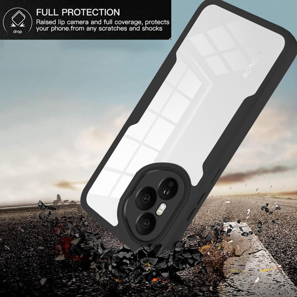 Husa + Folie pentru Honor 400 Lite, SKYDDAR INNOVATION, [Pachet 360°] ColorVerse, set cu sticker, Albastru