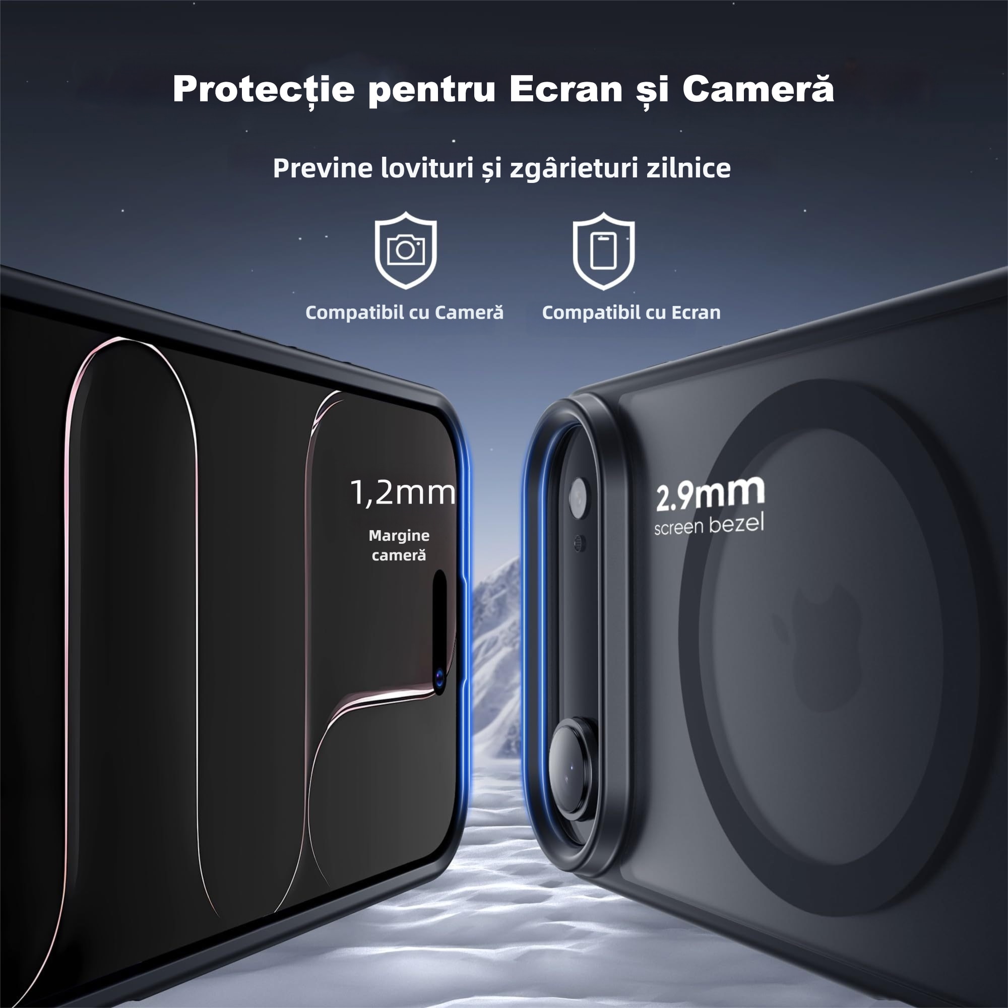 Husa pentru Telefon, MOGU, Husa Magnetic pentru iPhone 17 Air, Incarcare Wireless, Protectie Impotriva Caderilor, Margini Ridicate pentru Protectia Ecranului si a Camerelor, PC+TPU, Mat Negru