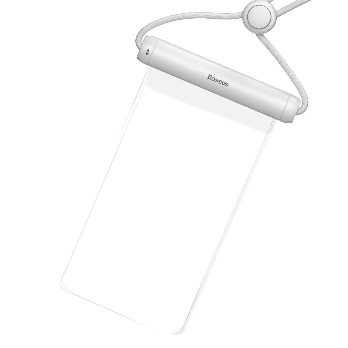 Husa waterproof universala Baseus Cylinder Slide, IPX8, Alb