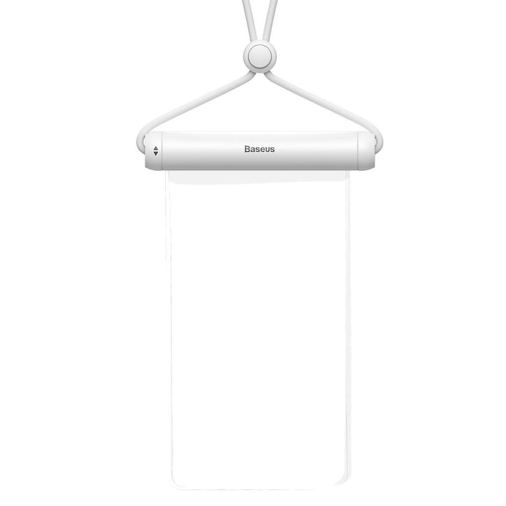 Husa waterproof universala Baseus Cylinder Slide, IPX8, Alb