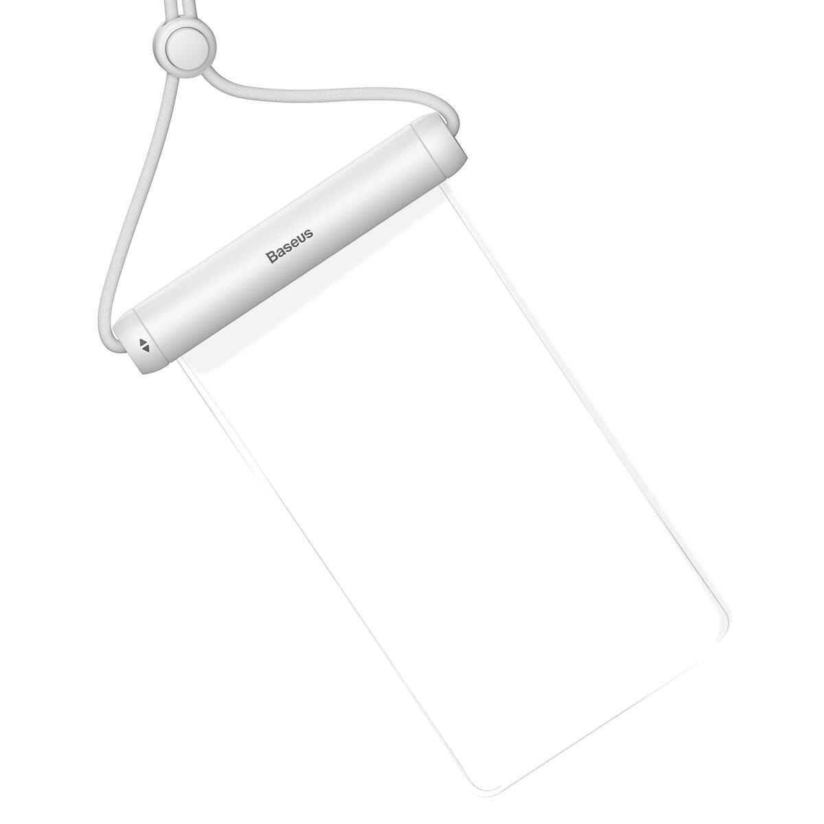 Husa waterproof universala Baseus Cylinder Slide, IPX8, Alb