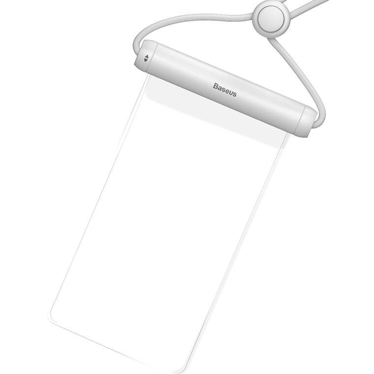 Husa waterproof universala Baseus Cylinder Slide, IPX8, Alb