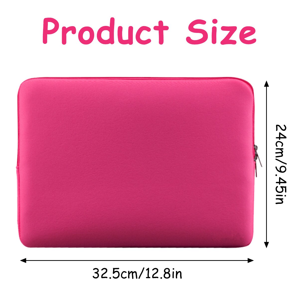 Geanta laptop Zeaicos, pentru MacBook, roz fluorescent, 11-12 inch