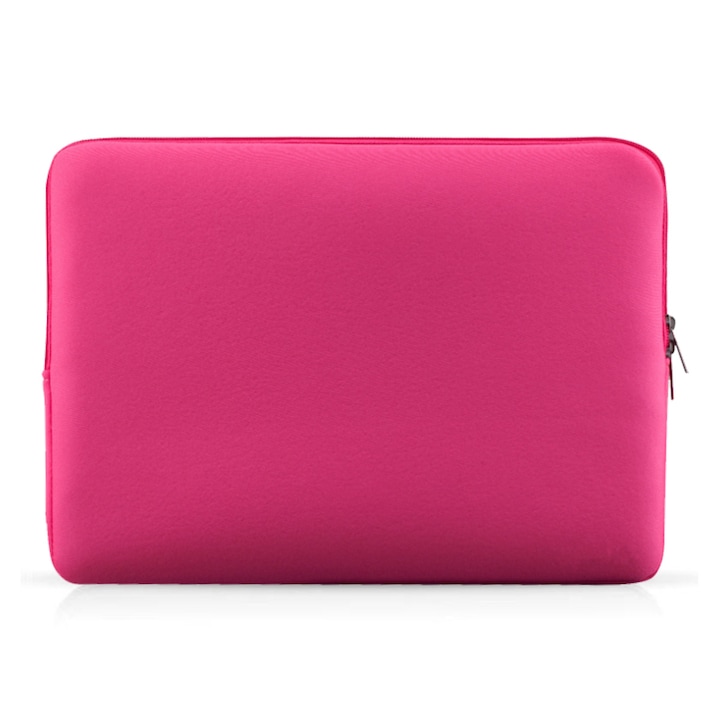 Geanta laptop Zeaicos, pentru MacBook, roz fluorescent, 11-12 inch