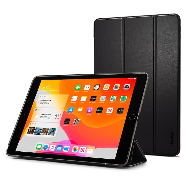 Husa pentru Apple iPad 10.2 2021/2020/2019, Smart Fold Pro, X1513, Black