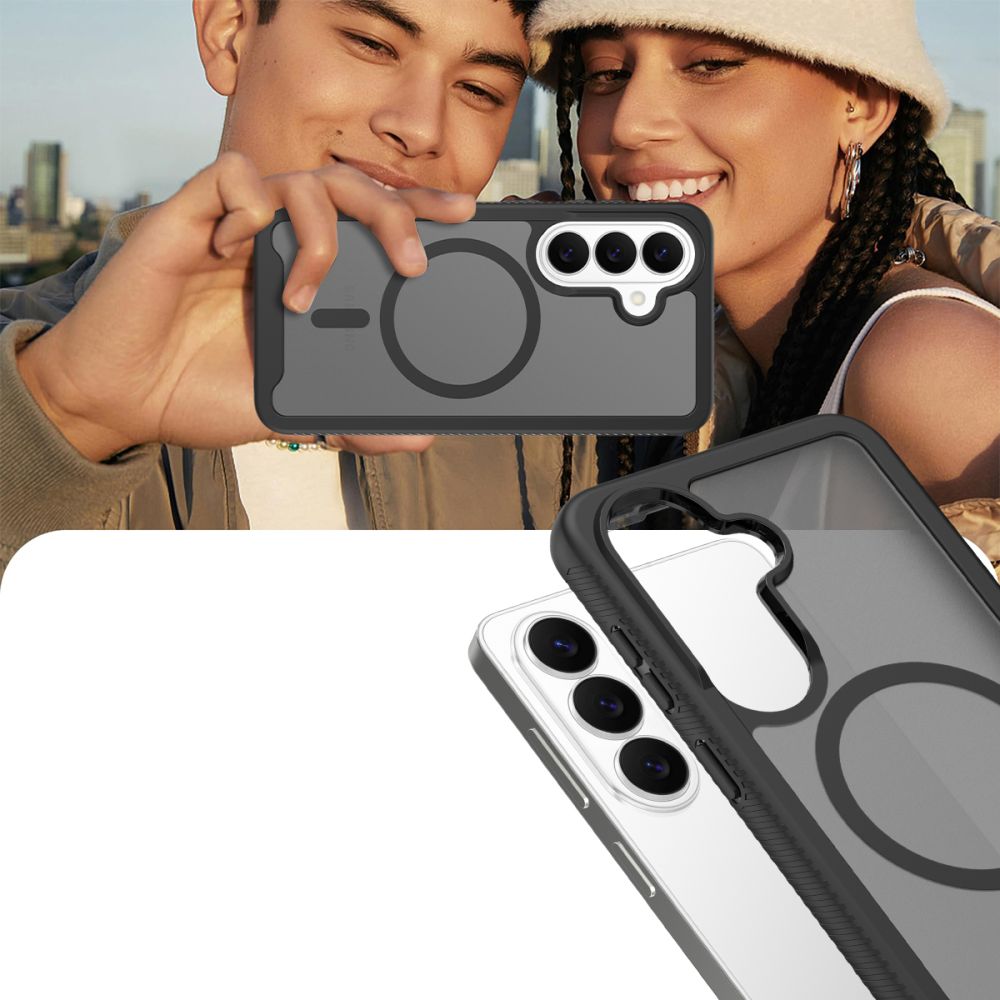 Carcasa 360 grade Tech-Protect Defense cu MagSafe compatibila cu Samsung Galaxy S26, Negru
