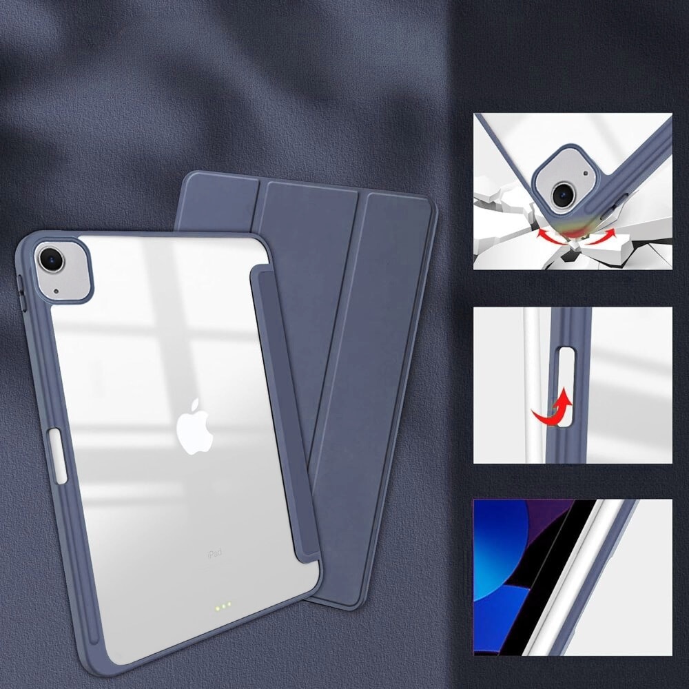 Husa tableta XGSM pentru Lenovo Tab M11, Smartcase Hybrid, cu suport pentru rysik, violet, tri-fold