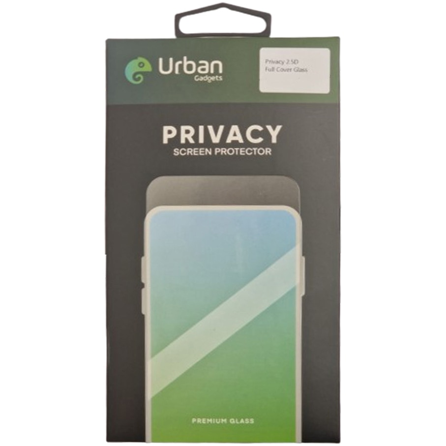 Folie de protectie Urban Gadgets 2.5D Full din Sticla Privacy pentru iPhone 15, Negru