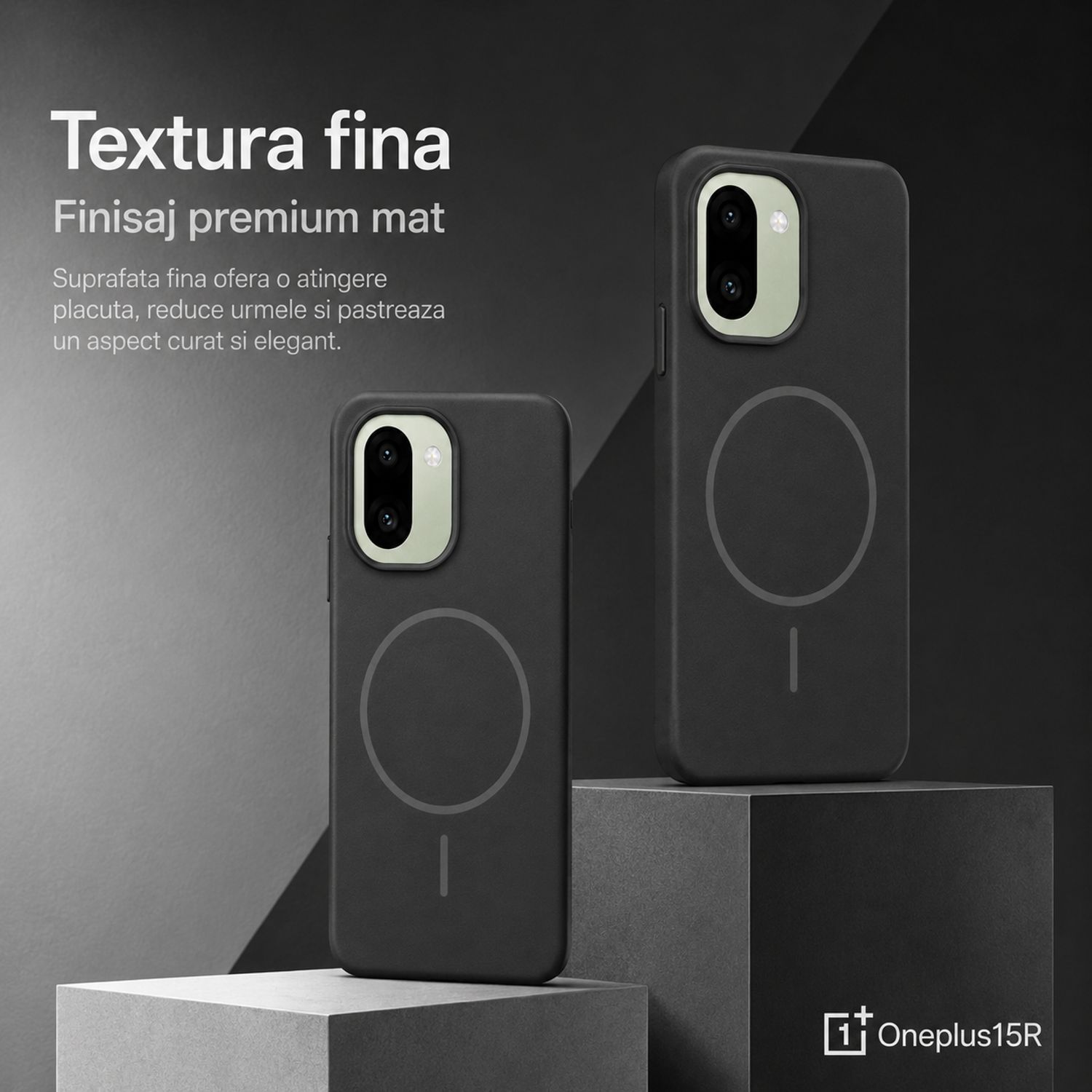 Husa pentru Oneplus 15R, PC, Magsafe, Carcasa Subtire si Flexibila cu Margini Inaltate pentru Obiectiv Camera, Negru