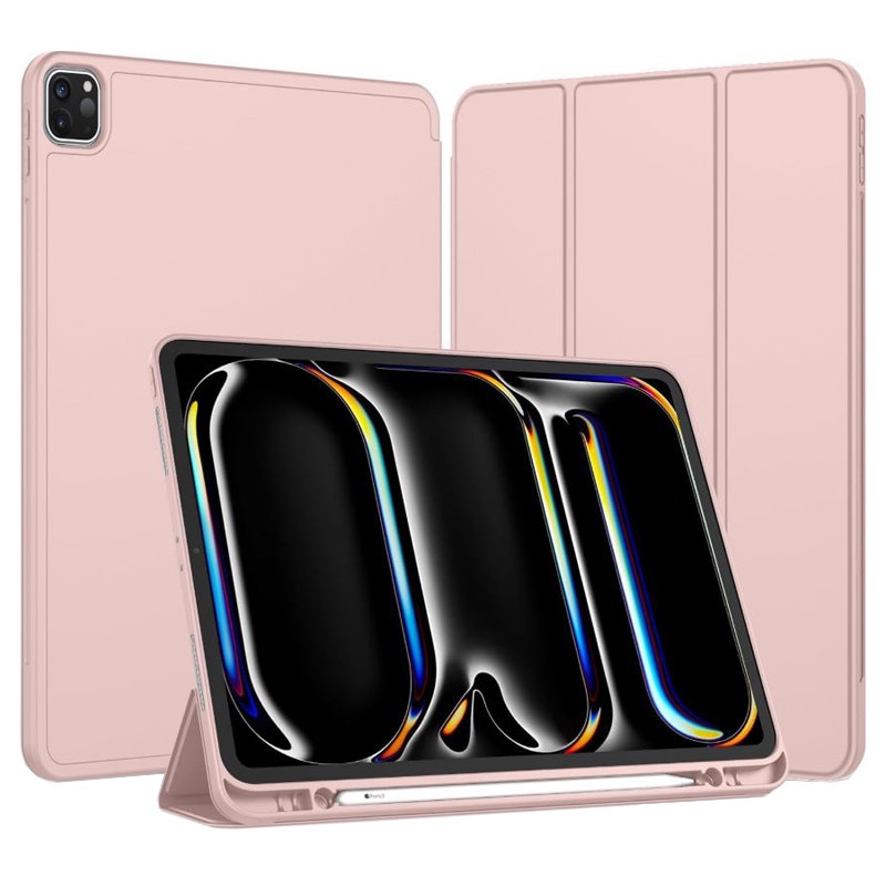 Husa tip Carte cu Suport Pix pentru Apple iPad Pro 11" (2024), Protectie completa, Pliabila, Roz