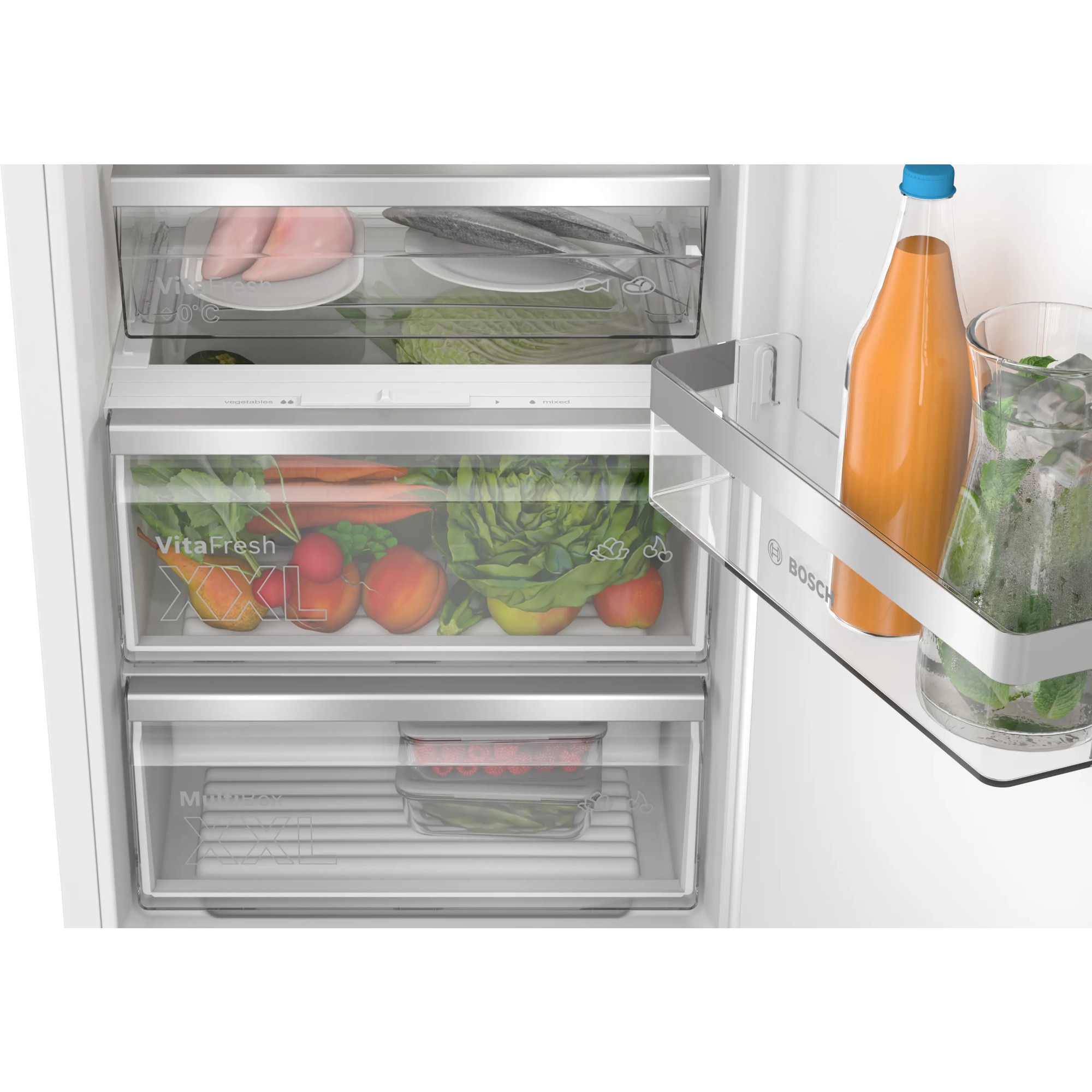 Frigider incorporabil Bosch KIR81ADC0, 310 l, Clasa C, VitaFresh XXL, Iluminare LED, Inchidere amortizata