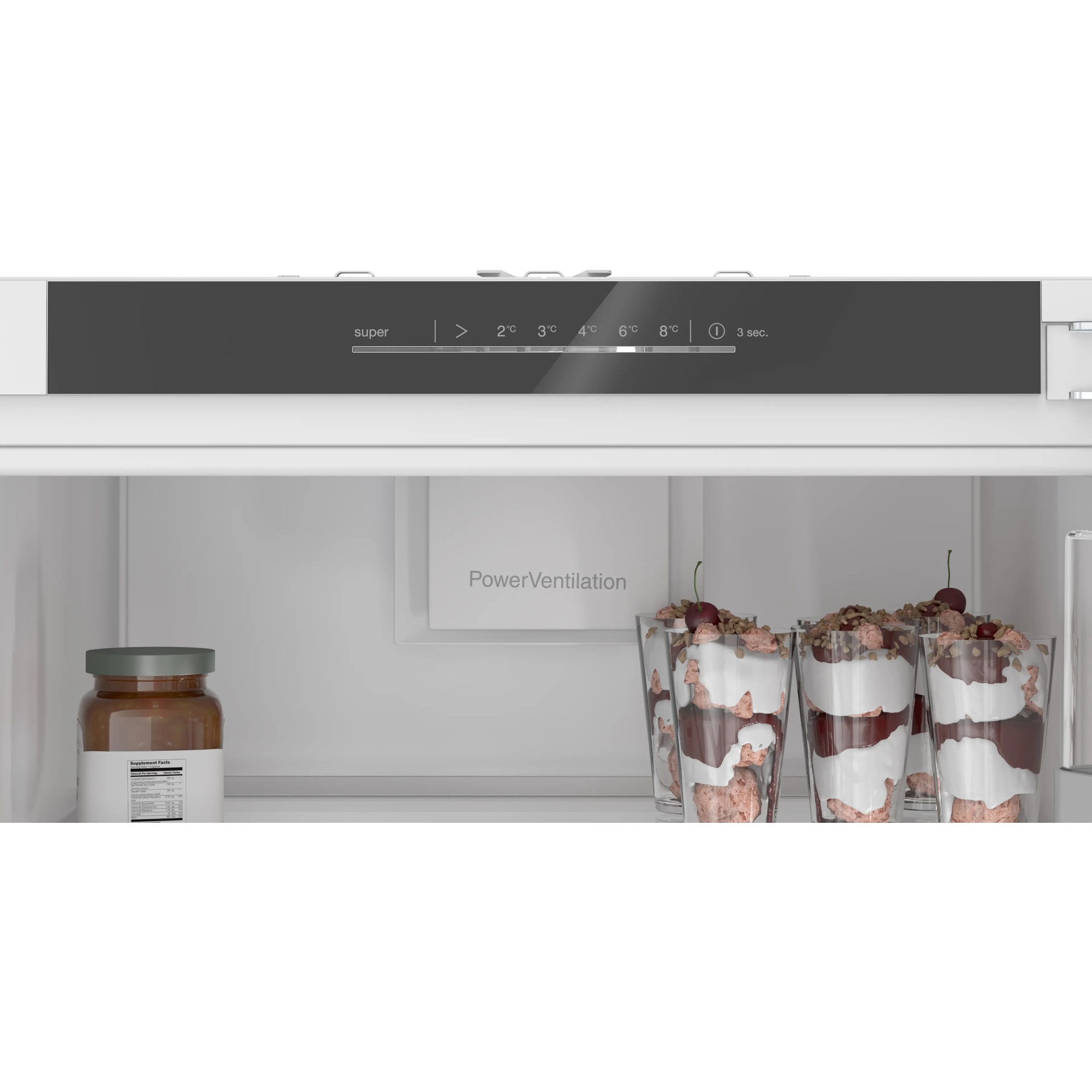 Frigider incorporabil Bosch KIR81ADC0, 310 l, Clasa C, VitaFresh XXL, Iluminare LED, Inchidere amortizata