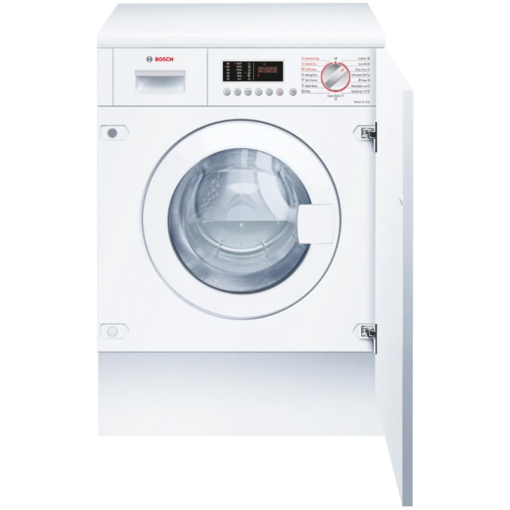 RESIGILAT: Masina de spalat rufe cu uscator incorporabila Bosch WKD28543EU, 7 kg spalare, 4 kg uscare, 1400 RPM, EcoSilence Drive, Clasa E, 60 cm, Alb