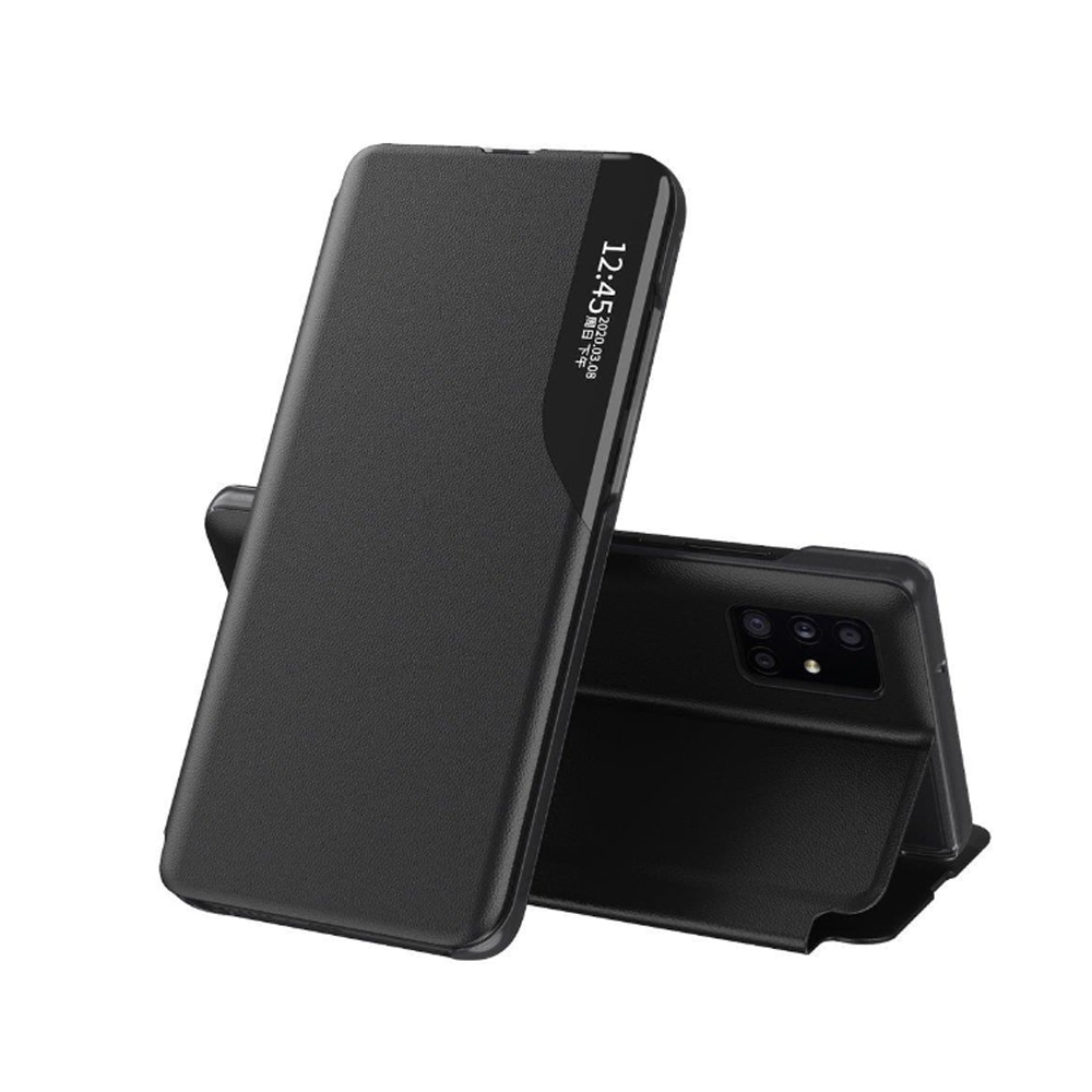 Husa pentru Telefon, Smart View G-Tech Compatibila cu Samsung Galaxy A13 5G, Piele Ecologica, Stand, Negru
