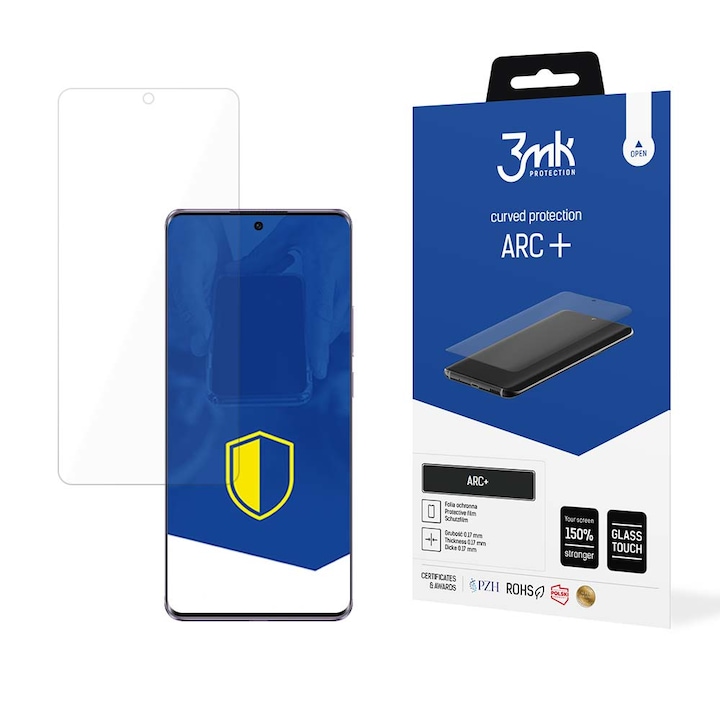 Folie protectie pentru Oppo Reno10, 3MK, transparenta, 0,17mm, set cu gel de instalare