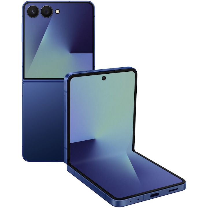 RESIGILAT: Telefon mobil Samsung Galaxy Z Flip7, 12GB RAM, 512GB, 5G, Blue Shadow