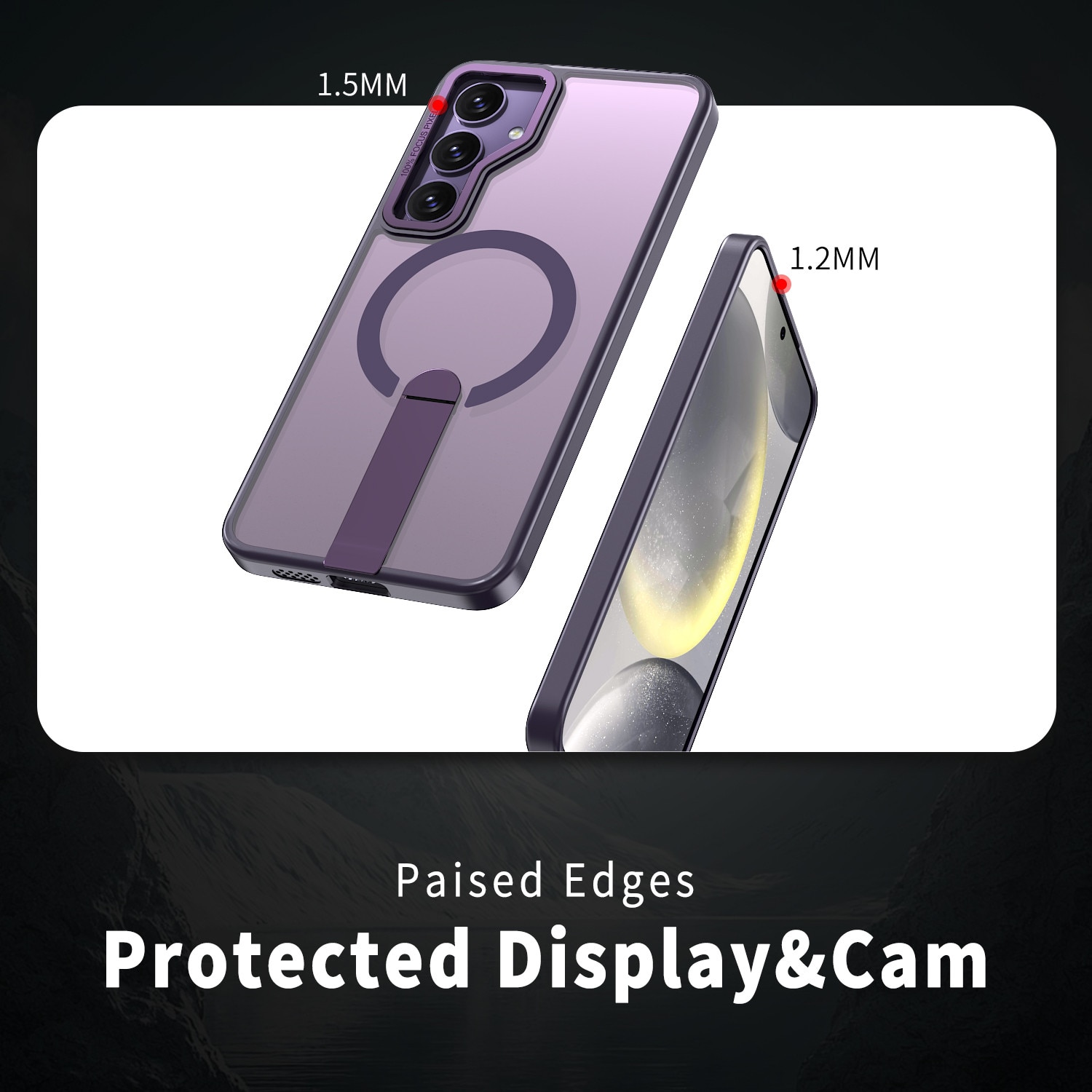 Husa de protectie pentru Samsung Galaxy S25 Plus Compatibila cu MagSafe, Kickstand Metalic, TPU + Acril, Purple – Protectie Premium si Design Elegant