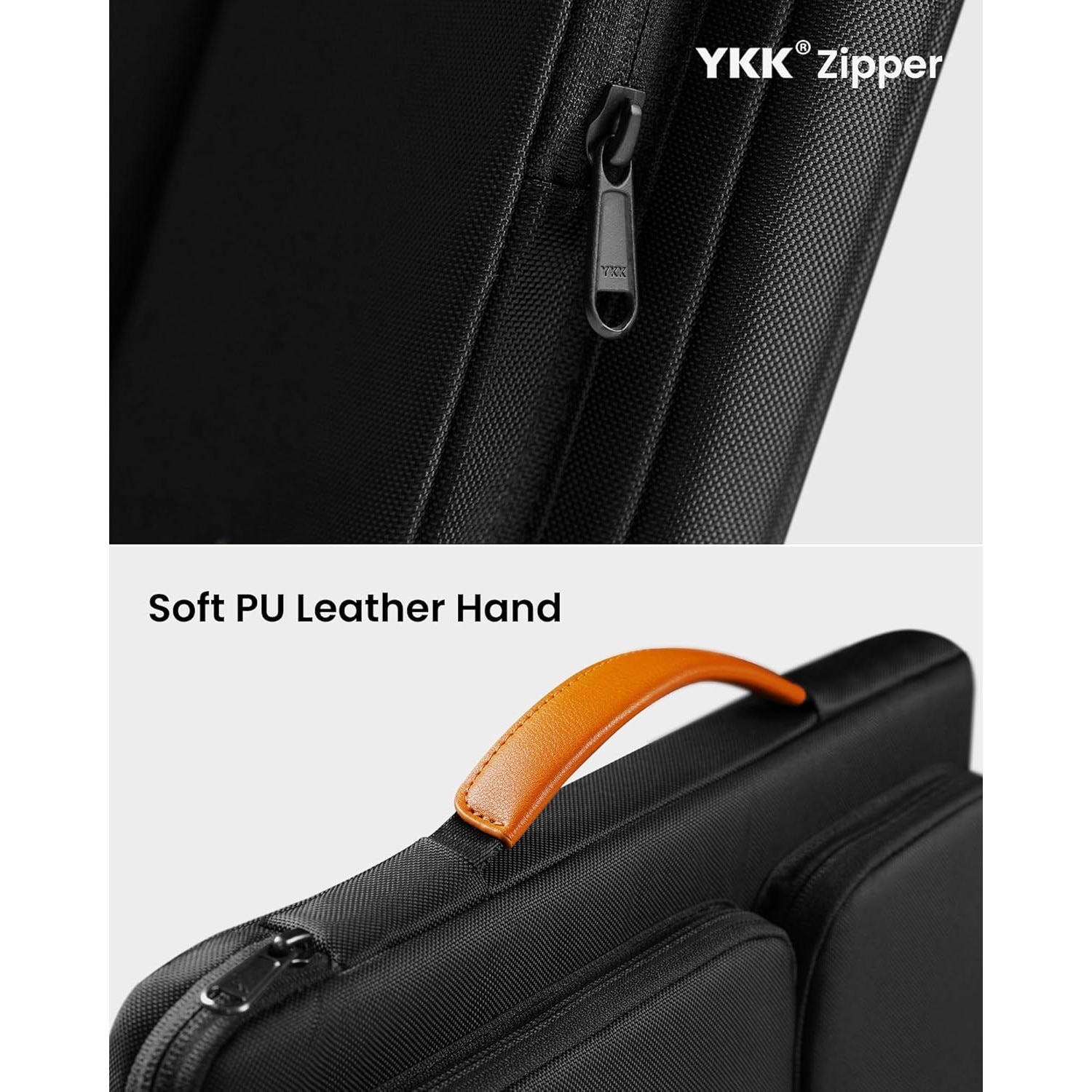 tomtoc Husa pentru laptop de 14–15 inchi cu protectie 360°, compatibila cu Lenovo ThinkPad 14", Dell, HP, Chromebook si MacBook Pro 15" (USB-C Touch Bar, modelele A1990 si A1707), cu maner si buzunar pentru accesorii, neagra