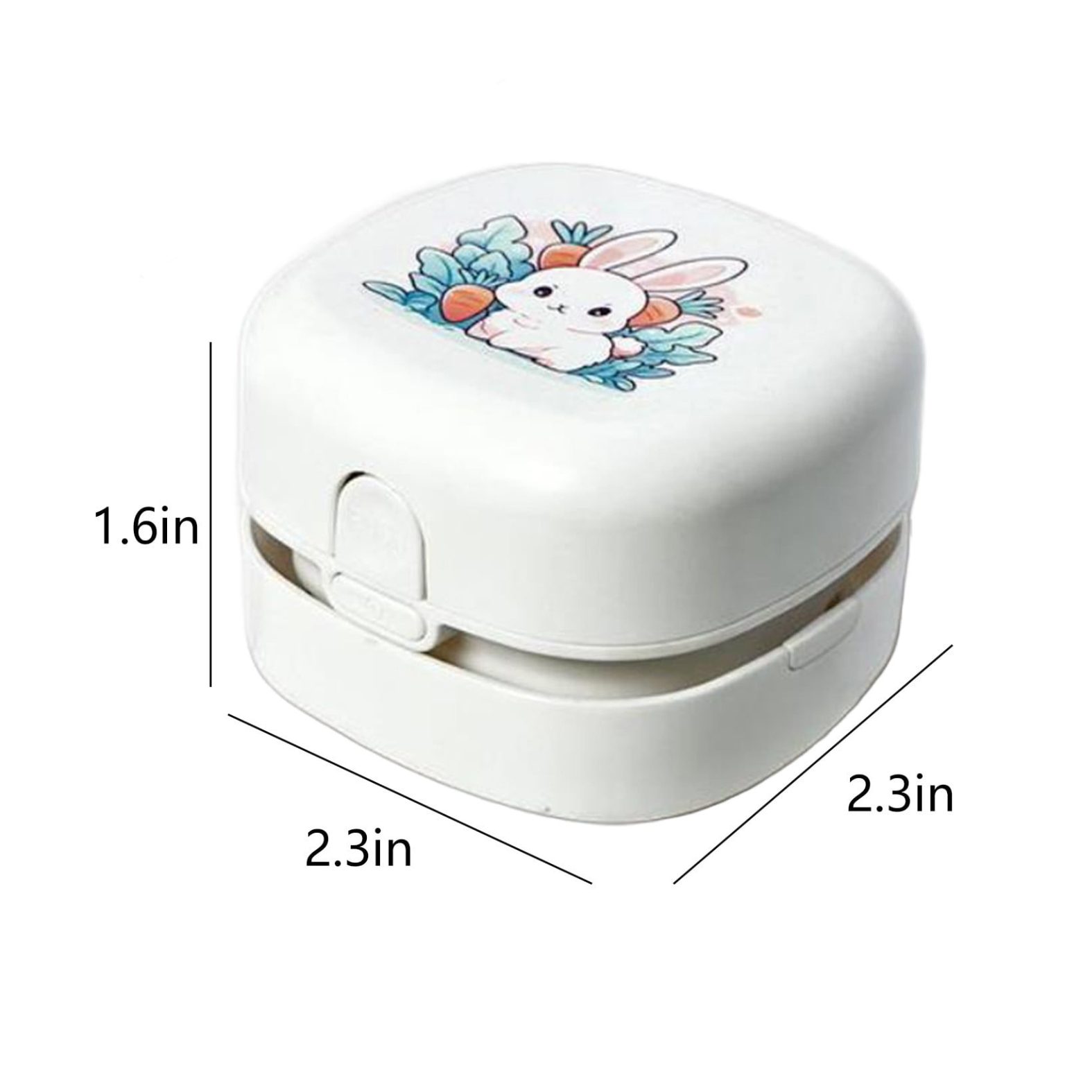 Aspirator de birou mini, alb, 6x6x4cm, fara fir, portabil, cu incarcare USB