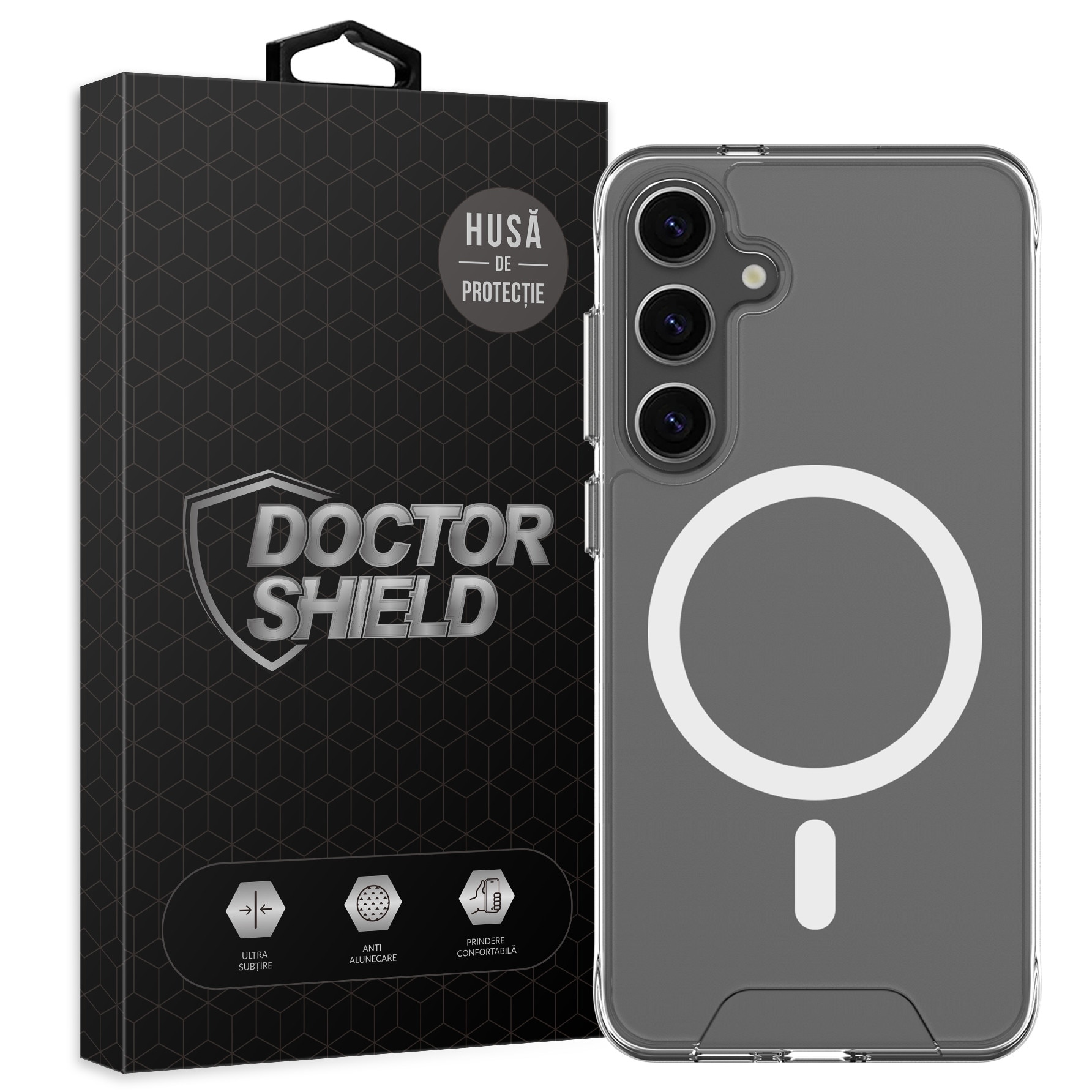 Husa de Protectie, Compatibila Samsung Galaxy S26 Plus, Doctor Shield Fantom - Transparent