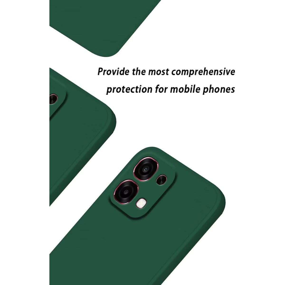 Husa Catifea TPU compatibila cu Oppo A6 Pro 4G/5G, Verde inchis