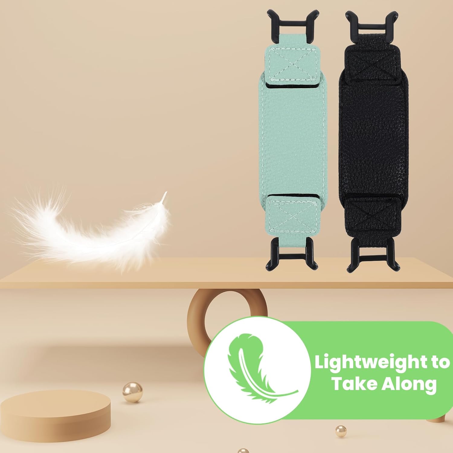 Suport tableta 6-8 inch cu banda pentru mana, PU-leder verde, usor si flexibil