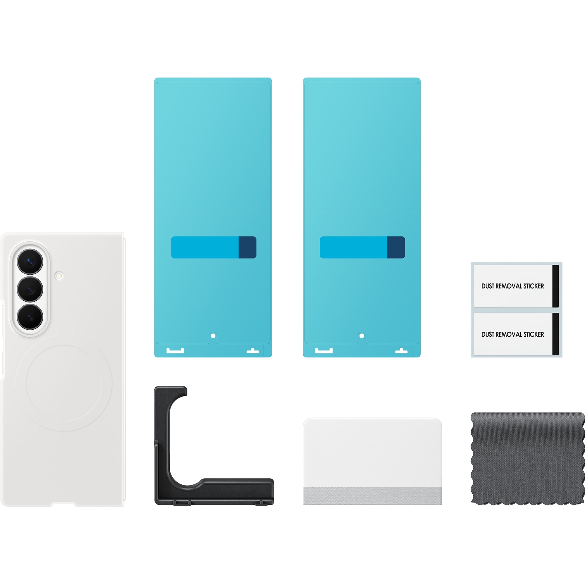 Husa de protectie Samsung pentru Galaxy Fold8 Ultra, Silicone Magnet, White