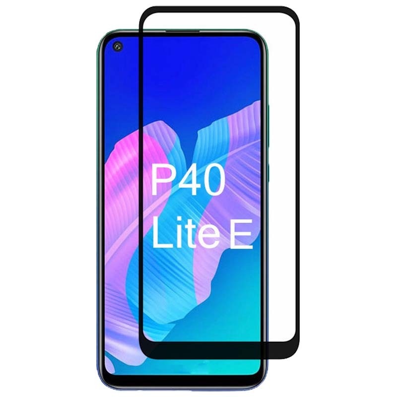 Folie din sticla securizata cu margini negre compatibila Huawei P40 Lite E