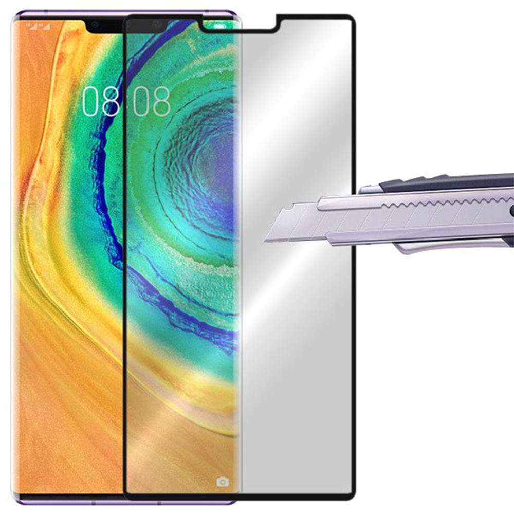 Set Husa Premium Liquid, silicon high tech, Huawei Mate 30 Pro, Transparenta + Folie 5D, Premium Glass, Neagra