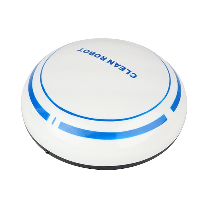 Aspirator robot automat USB reincarcabil, 1800mAh, 90min, alb, mini