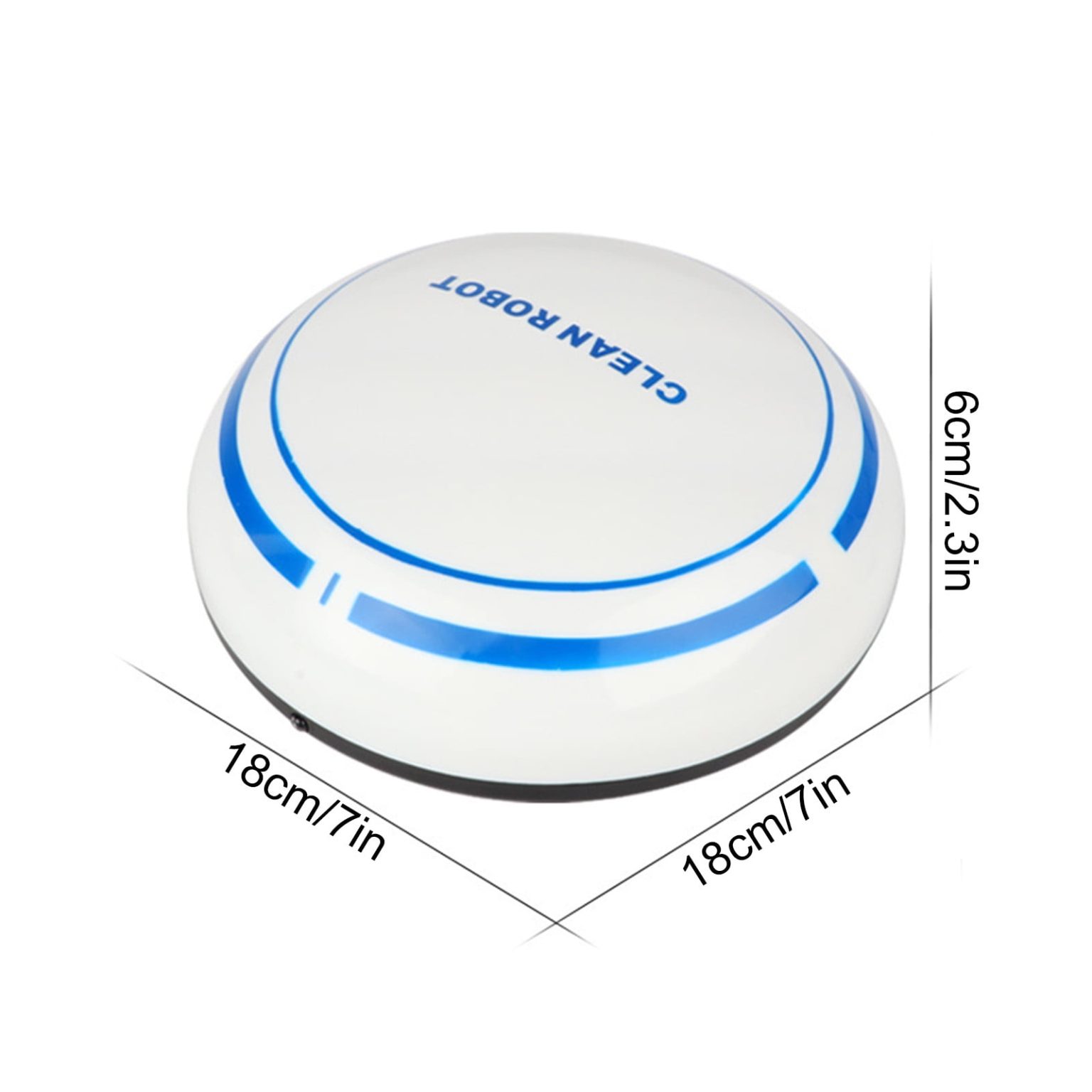 Aspirator robot automat USB reincarcabil, 1800mAh, 90min, alb, mini