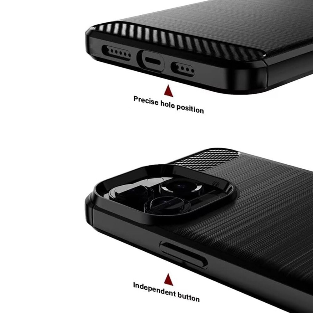 Husa pentru Oppo A6 4G - Techsuit Carbon Silicone - Black